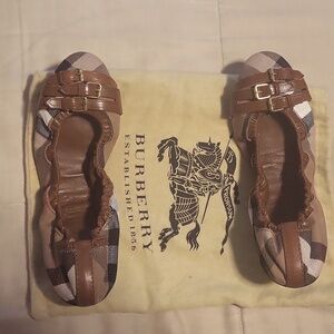 Authentic Burberry Shoes, Canvas Colors, Size 9
